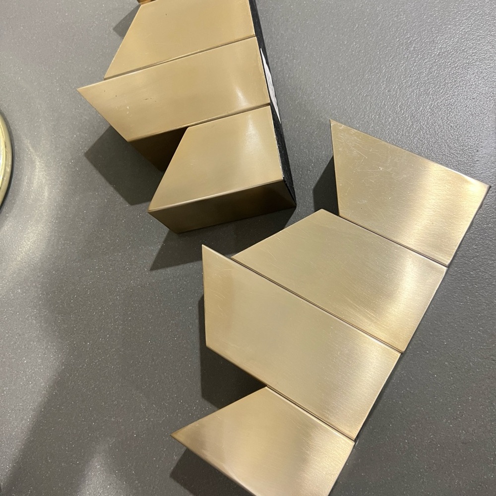 Nate Berkus brass desk top organizer